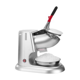 Commercial Ice Crusher 220LBS/H Electric Snow Cone Maker Shaved Ice Silver