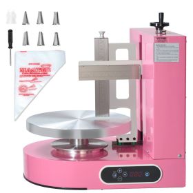 VEVOR Cake Decorating Machine Cake Frosting Spreading for 4" to 12" Cake Pink