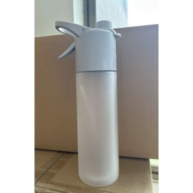 Spray Water Bottle For Girls Outdoor Sport Fitness Water Cup Large Capacity Spray Bottle Drinkware Travel Bottles Kitchen Gadgets (Color: White)