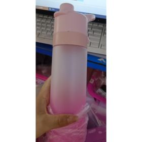 Spray Water Bottle For Girls Outdoor Sport Fitness Water Cup Large Capacity Spray Bottle Drinkware Travel Bottles Kitchen Gadgets (Color: Pink)